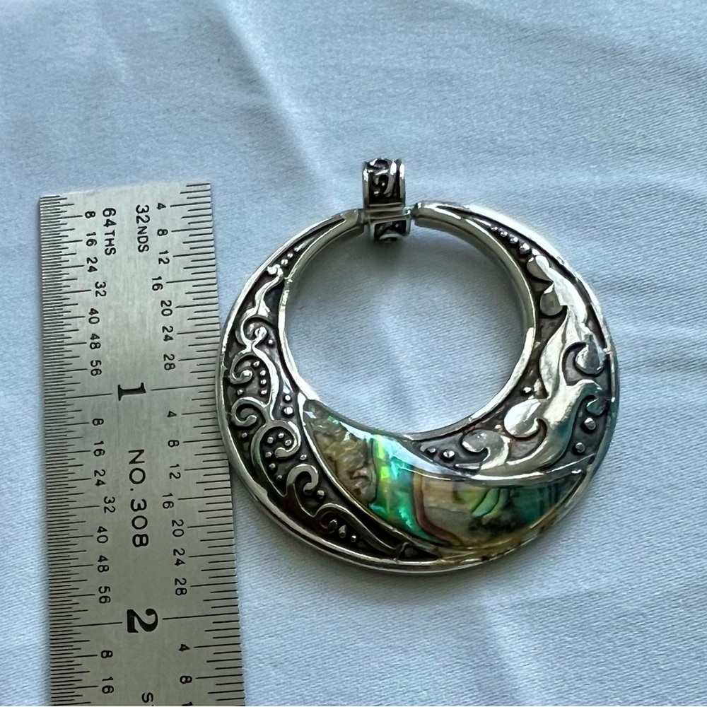 Paua Shell Pearle Pendant (mystic moon). - Picture 2 of 4